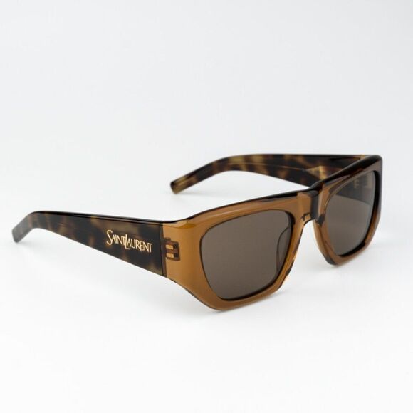 NEW Saint Laurent SL740 002 Brown Havana Square Unisex Sunglasses main image 10